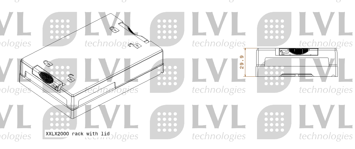XXLX2000 rack with lid XXLX2000 rack with lid