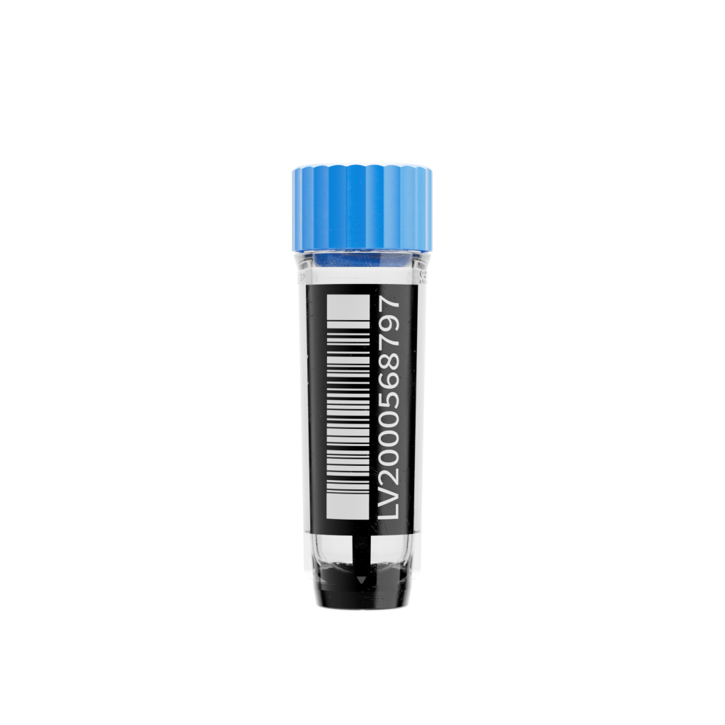 SAFE 2D tubes MX500 with screw cap and side code for human readable and automated sample identification