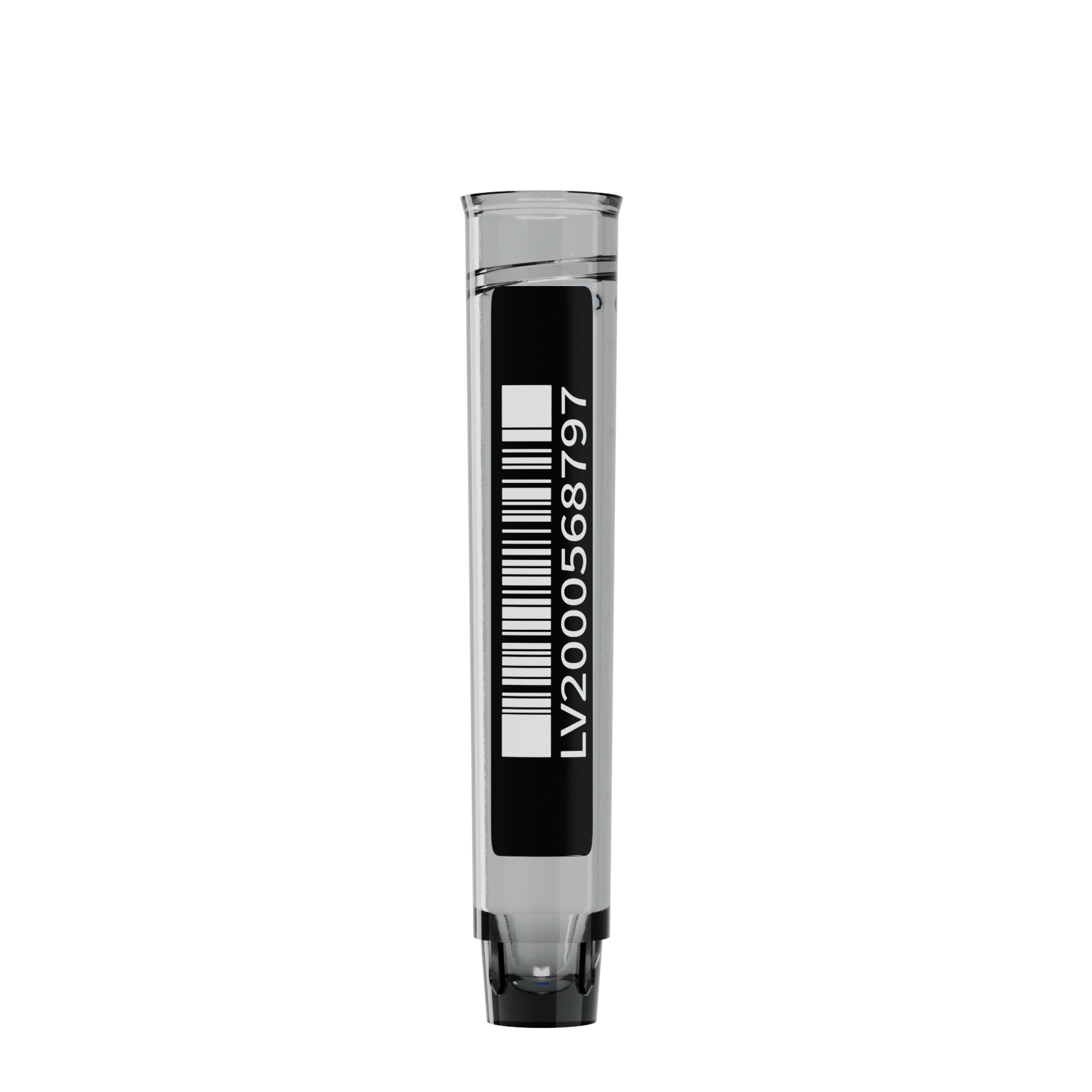 2D Tube LVL SAFE® LI 1000 Microliter / 1 ml mit Barcode und offenem Gewinde