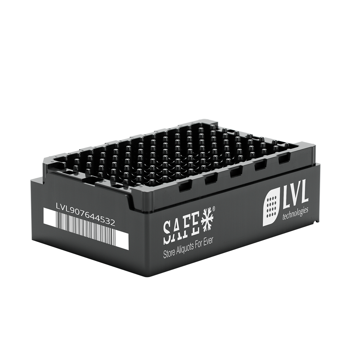 LVL SAFE® LX 1000 Microliter / 1 ml Leerrack im SBS-Format für 2D Tubes mit Außengewinde