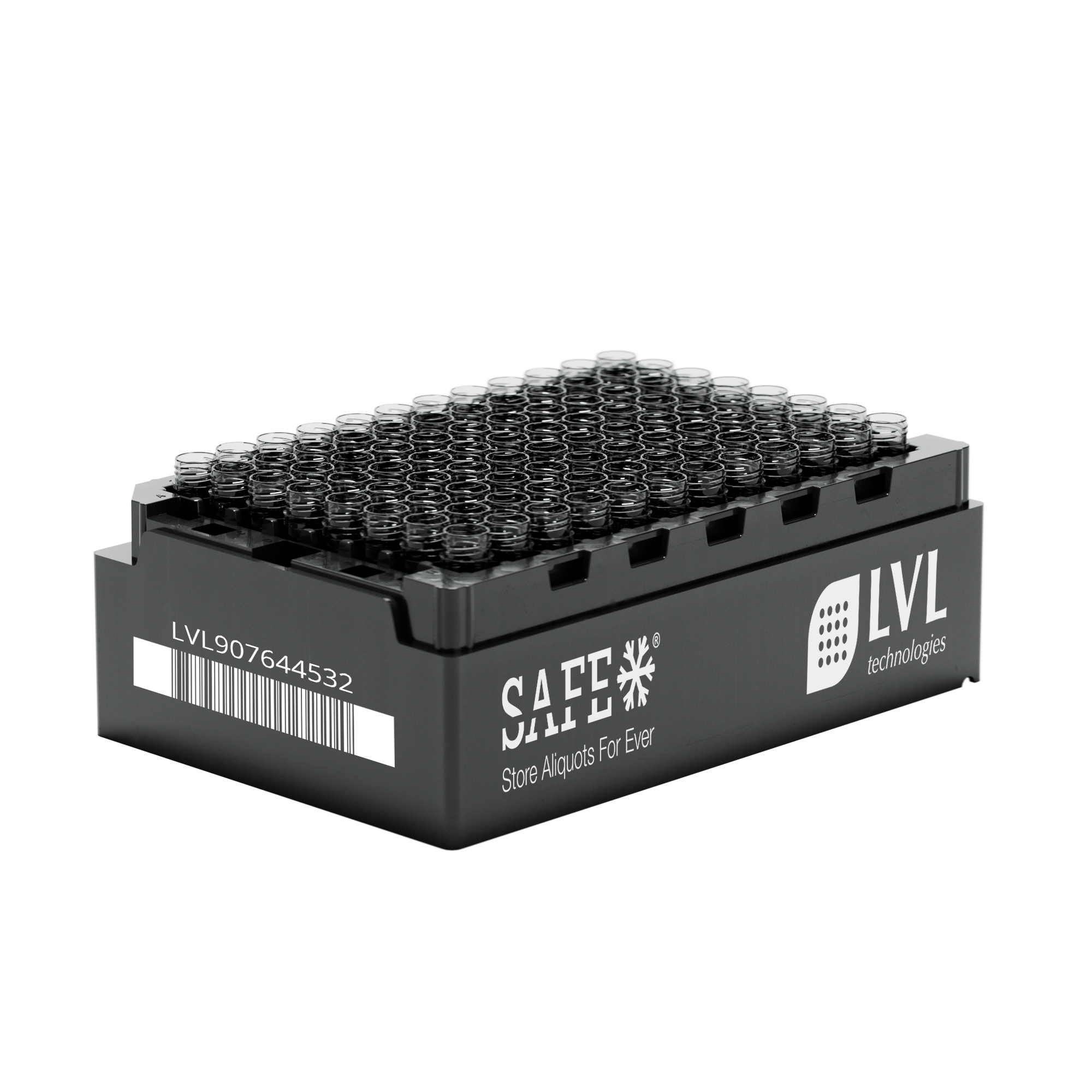 LVL SAFE® LX1000 Rack ohne Caps mit offenen 2D Tubes im standardisierten SBS-Format