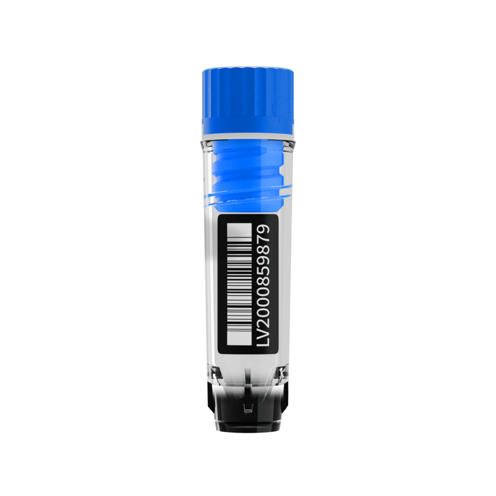 2D Tube LVL SAFE® MI 500 Microliter / 0,5 ml mit Innengewinde-Screw Cap und Barcode