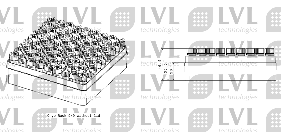Lvl Cap Rack Cryo Standard - Reliable Storage Solutions for Your Samples