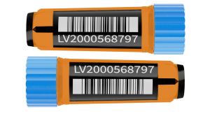 SAFE 2D tubes amber with cap for visual sample differentiation