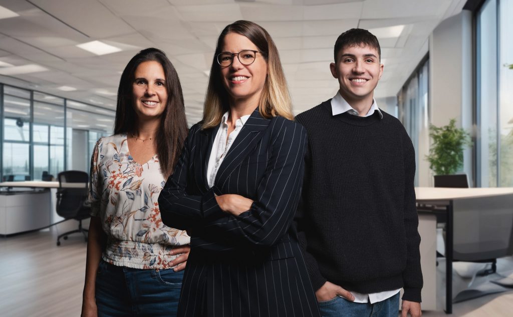 Marketing-Team von LVL technologies in den Büroräumen des Unternehmens