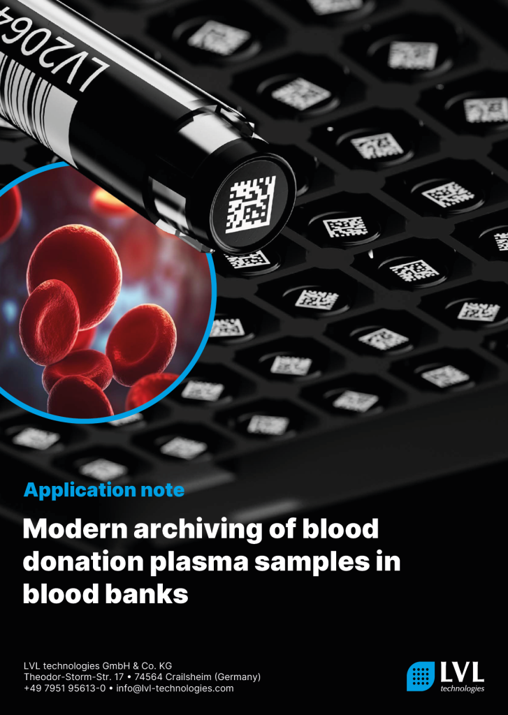Modern archiving of blood donation plasma samples in blood banks